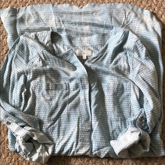 Lou & Grey blue patterned long sleeve dress - Picture 3 of 6